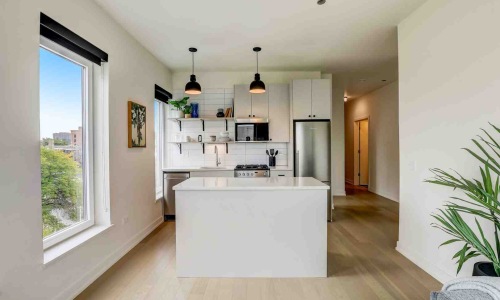 modern kitchen with quartz countertops - Durable quartz countertops