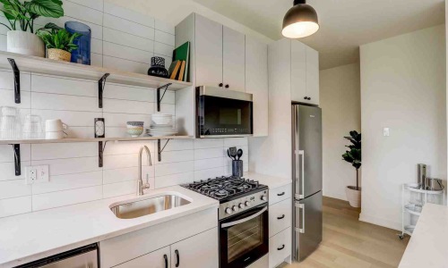 apartment kitchens quartz countertops
