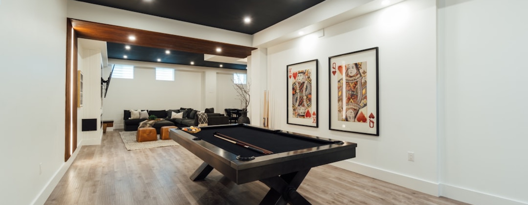 modern apartment game room with residents socializing - Apartments with game room
